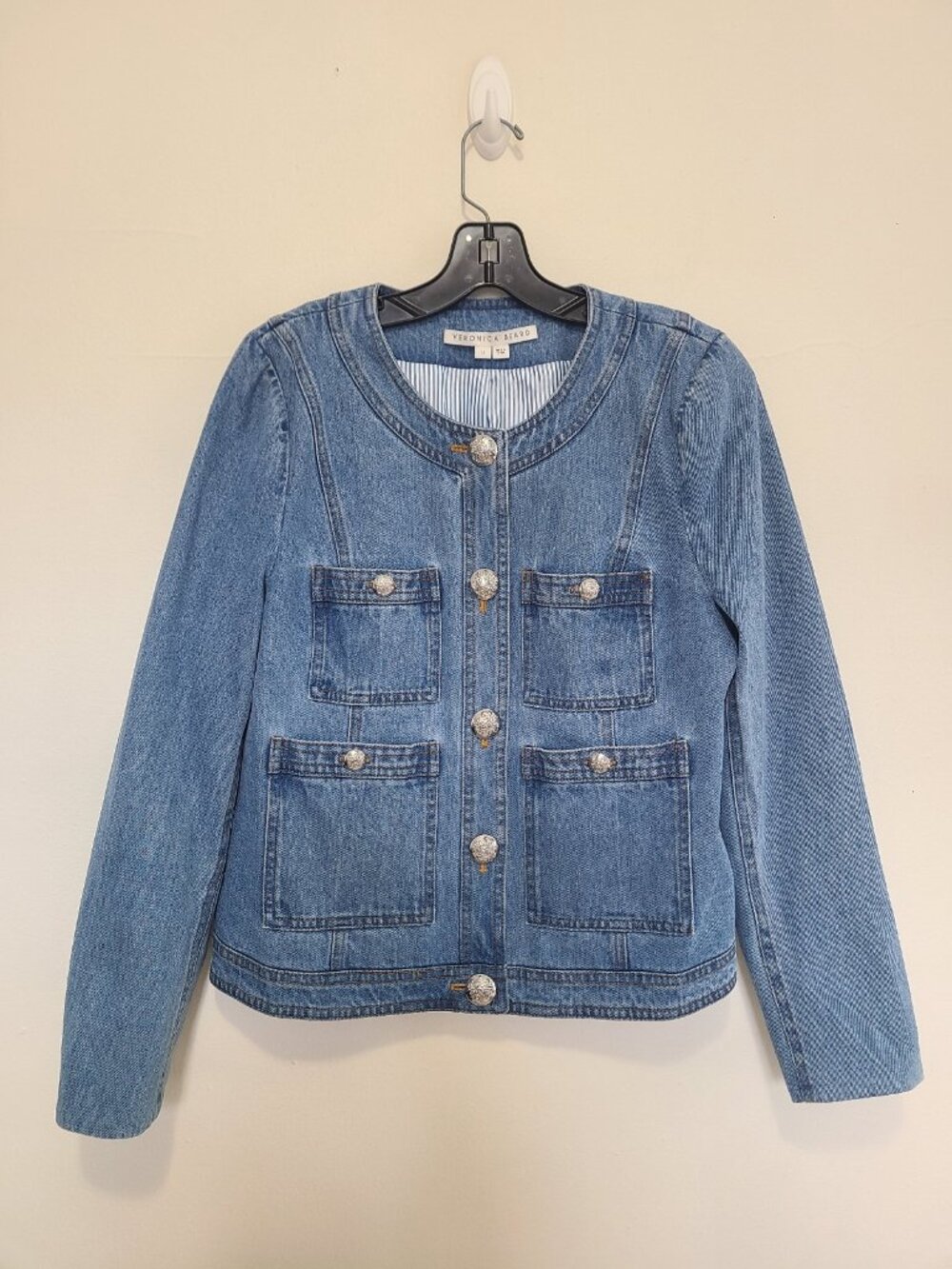Veronica Beard Ferazia Blue Denim Jacket size 12